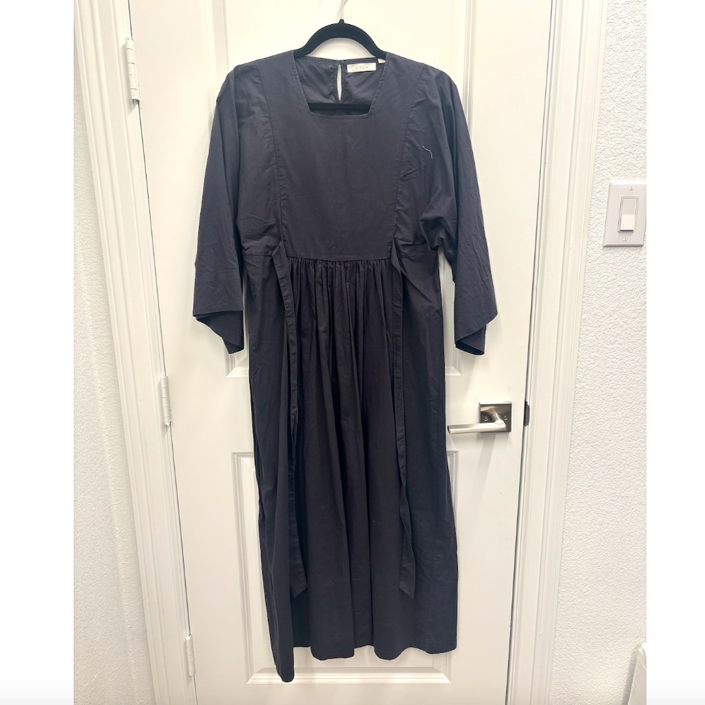 Doen-Square Neck Poplin Dress (Sz Small) - image 1